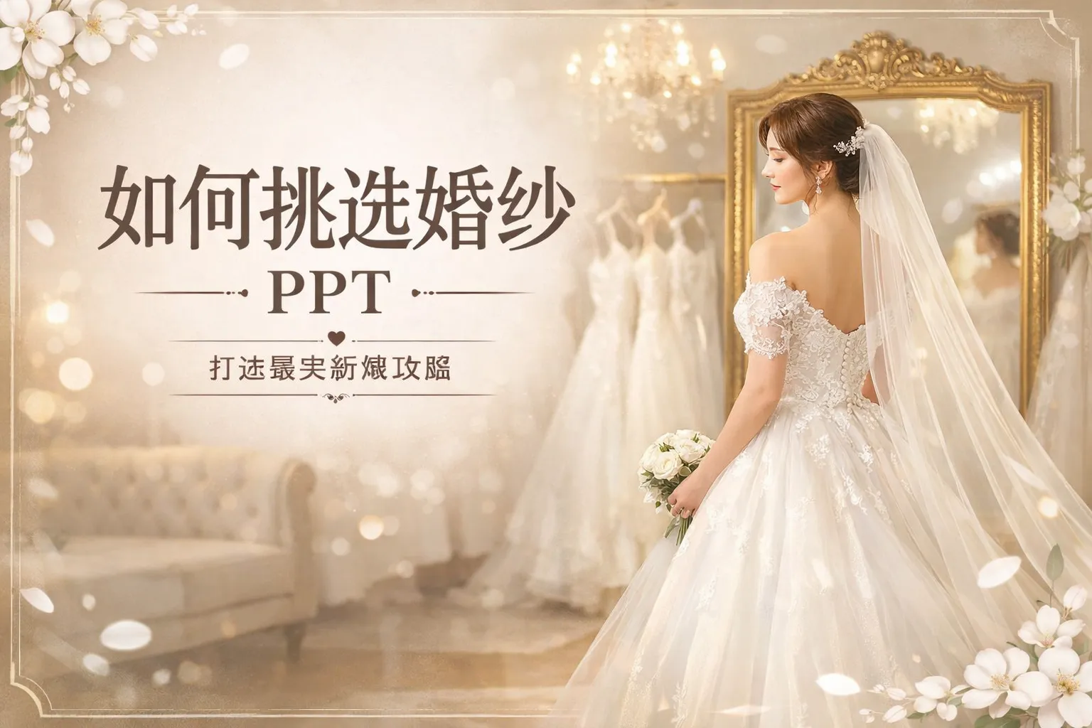 如何挑选婚纱ppt