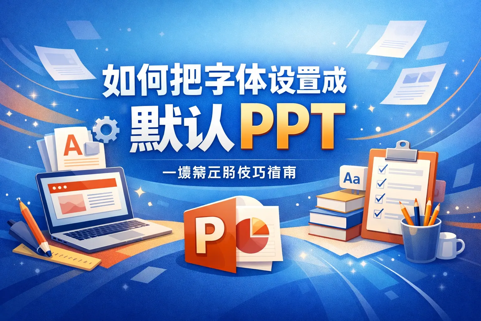 如何把字体设置成默认ppt