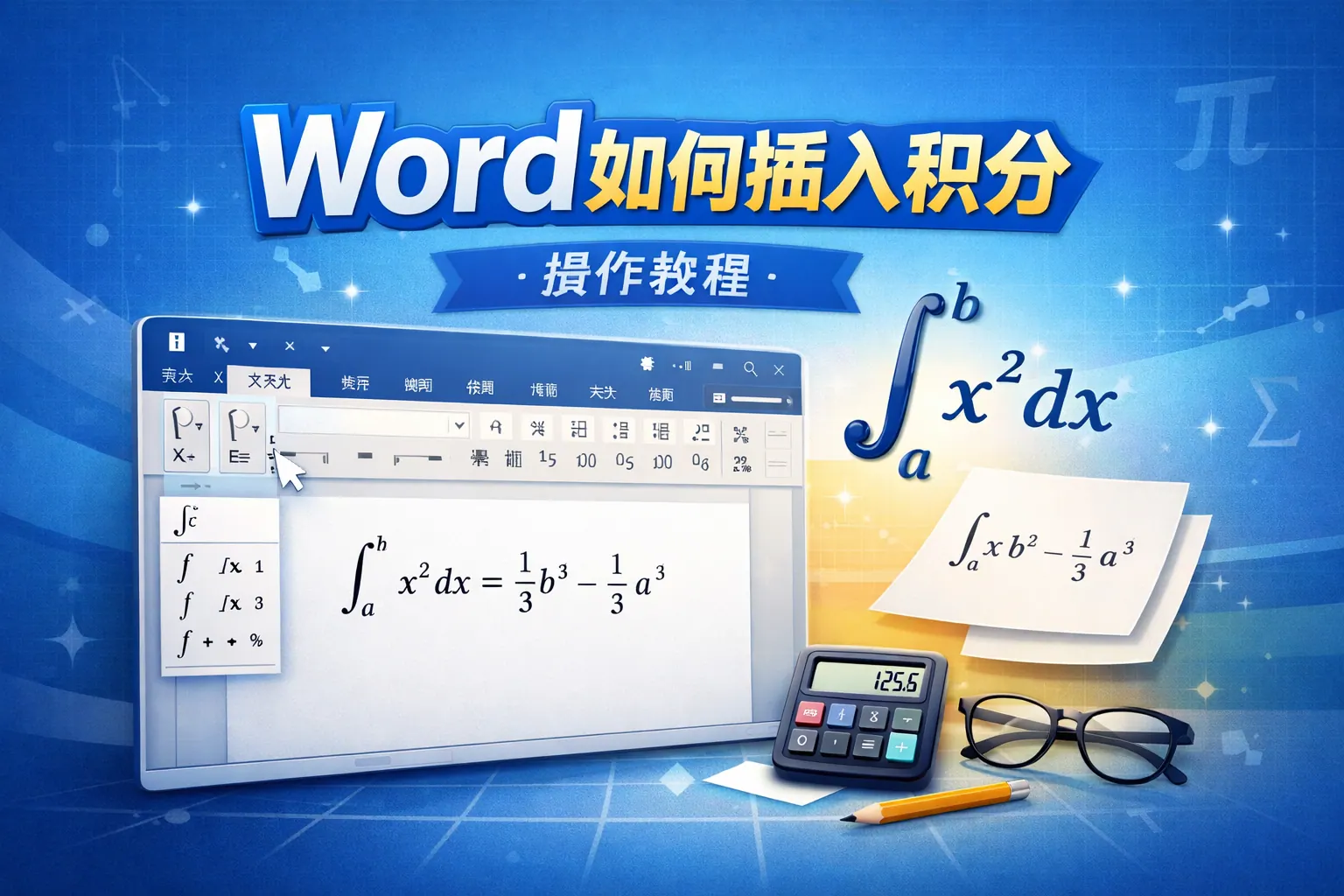 word如何插入积分