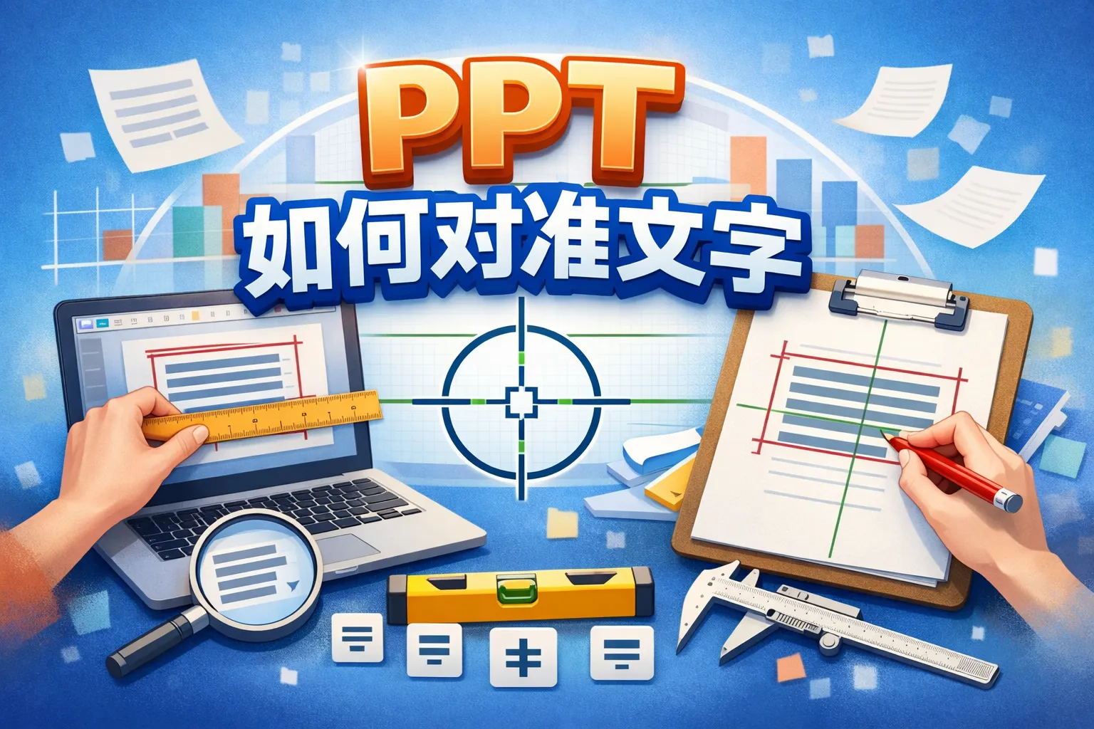 ppt如何对准文字