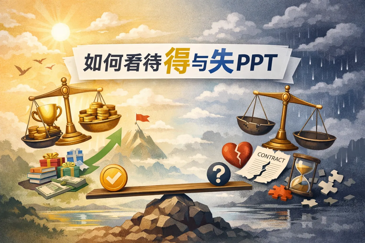 如何看待得与失ppt