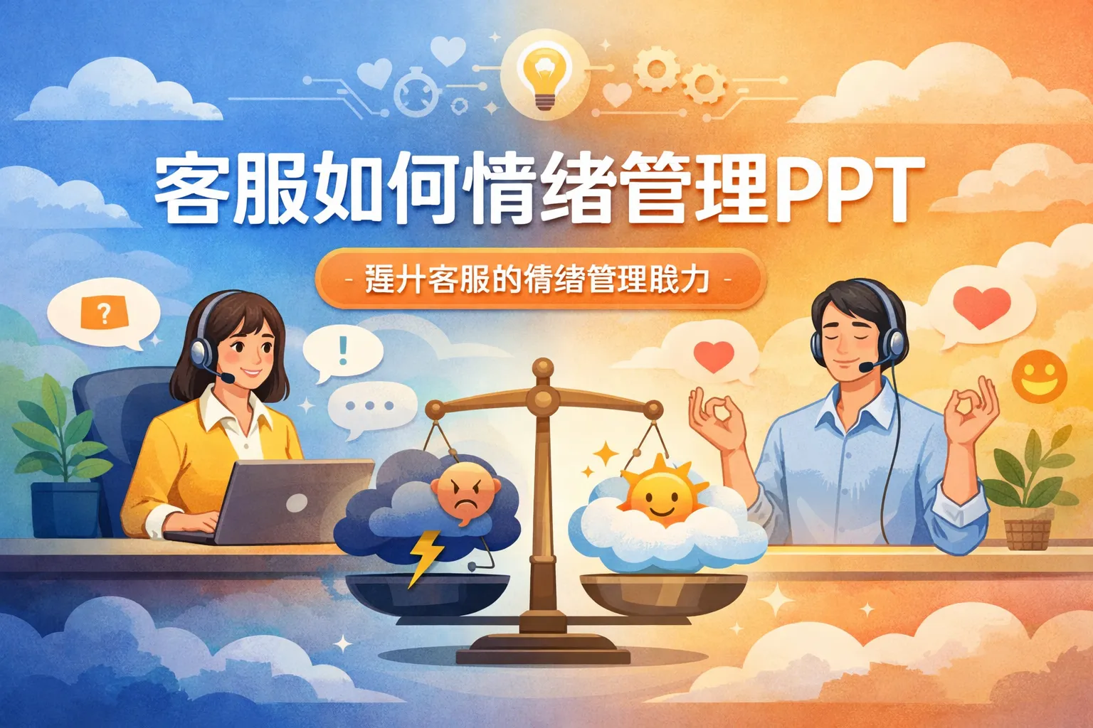 客服如何情绪管理ppt
