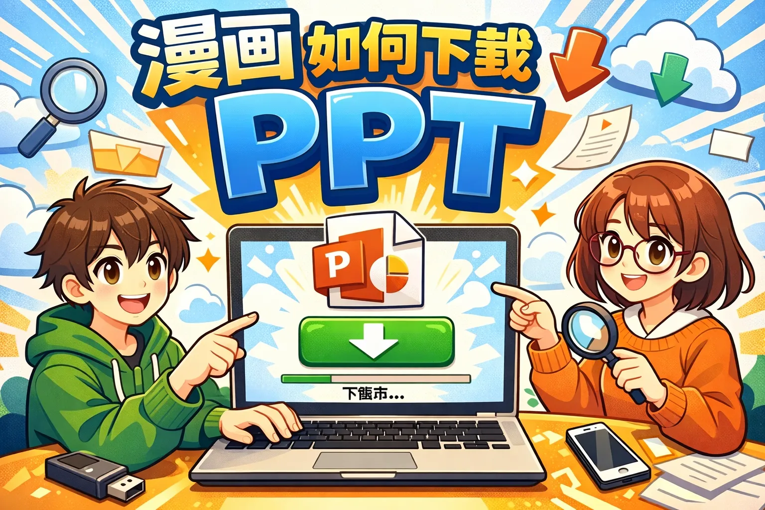 漫画如何下载ppt