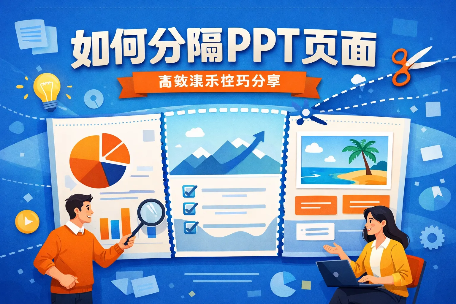 如何分隔ppt页面