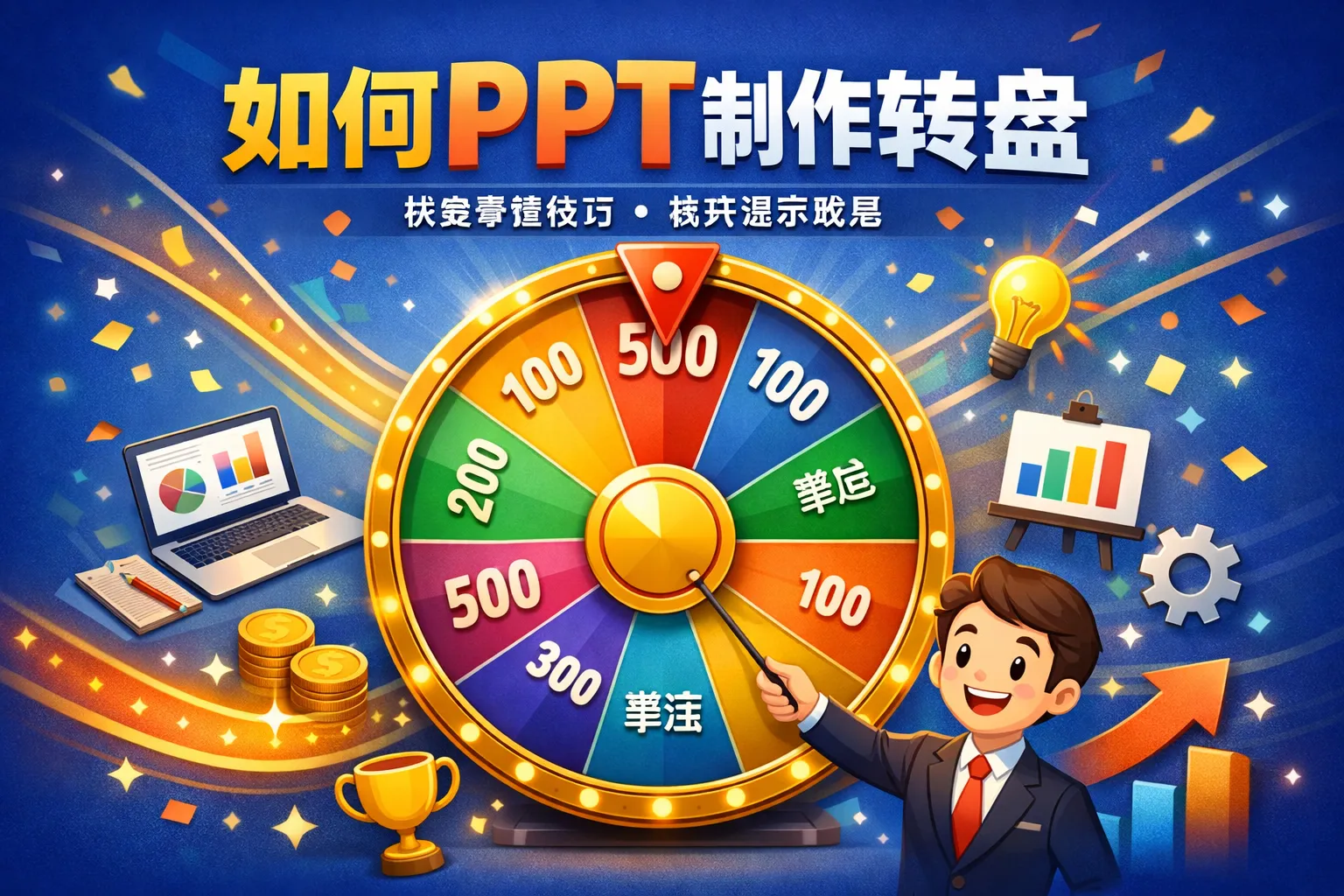 如何PPT制作转盘
