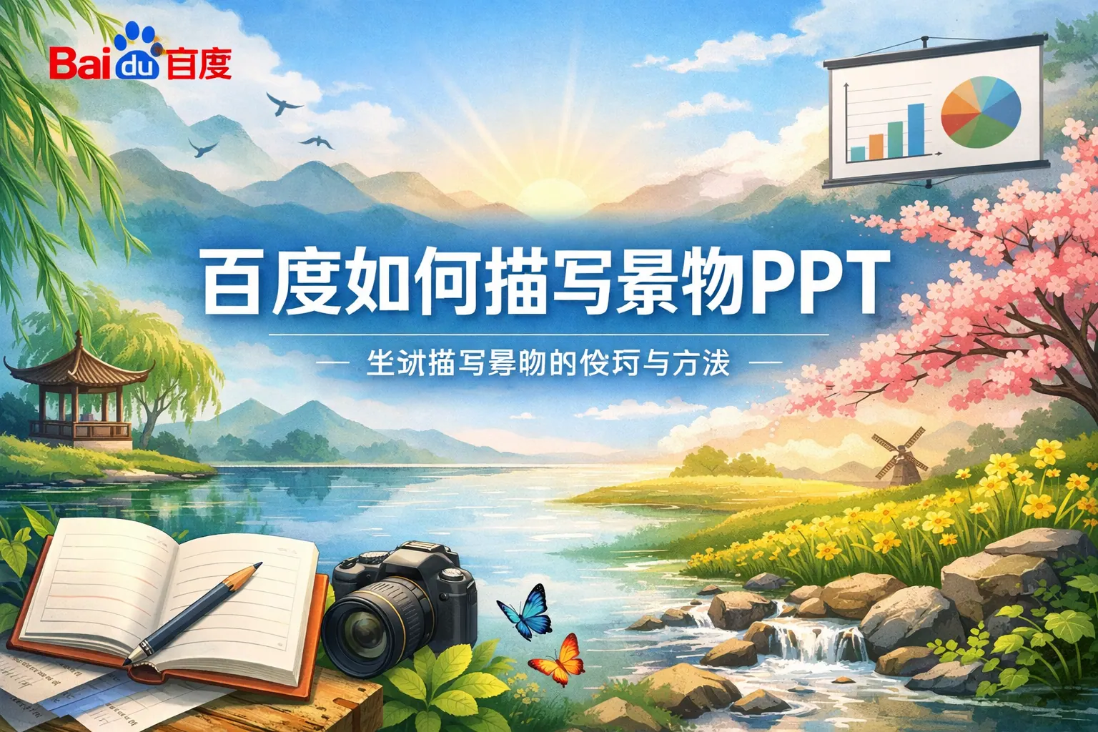 百度如何描写景物ppt