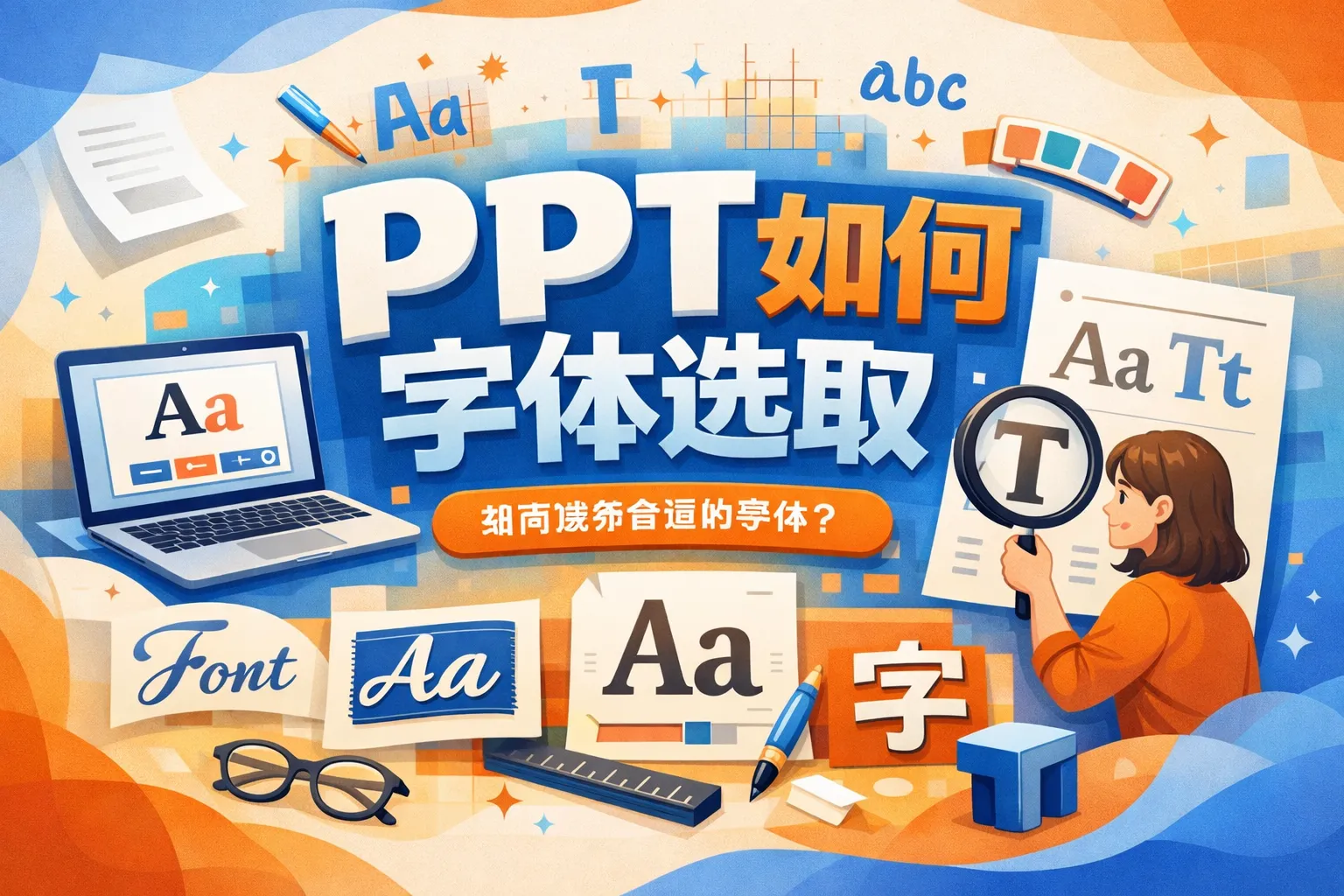 ppt如何字体选取