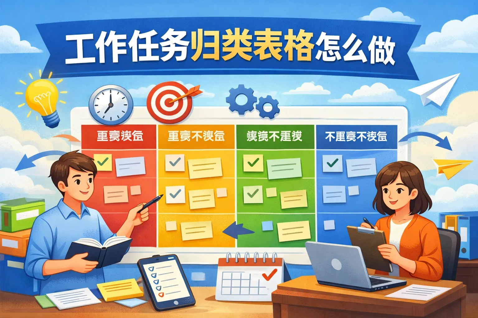 工作任务归类表格怎么做