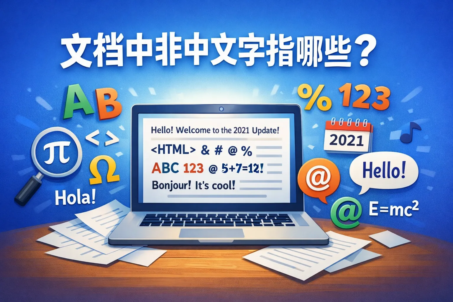 文档中非中文字符指哪些