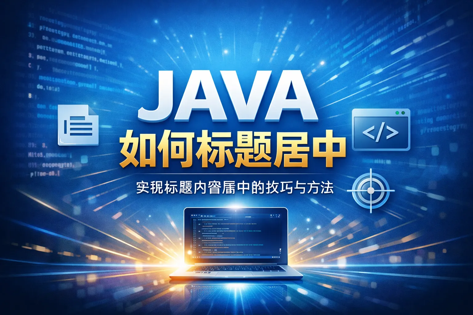 JAVA如何标题居中