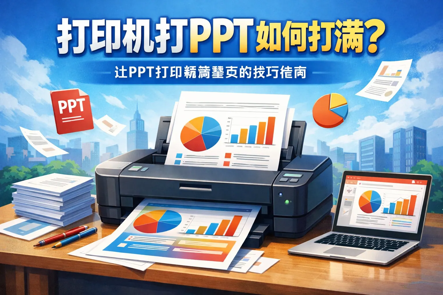 打印机打ppt如何打满