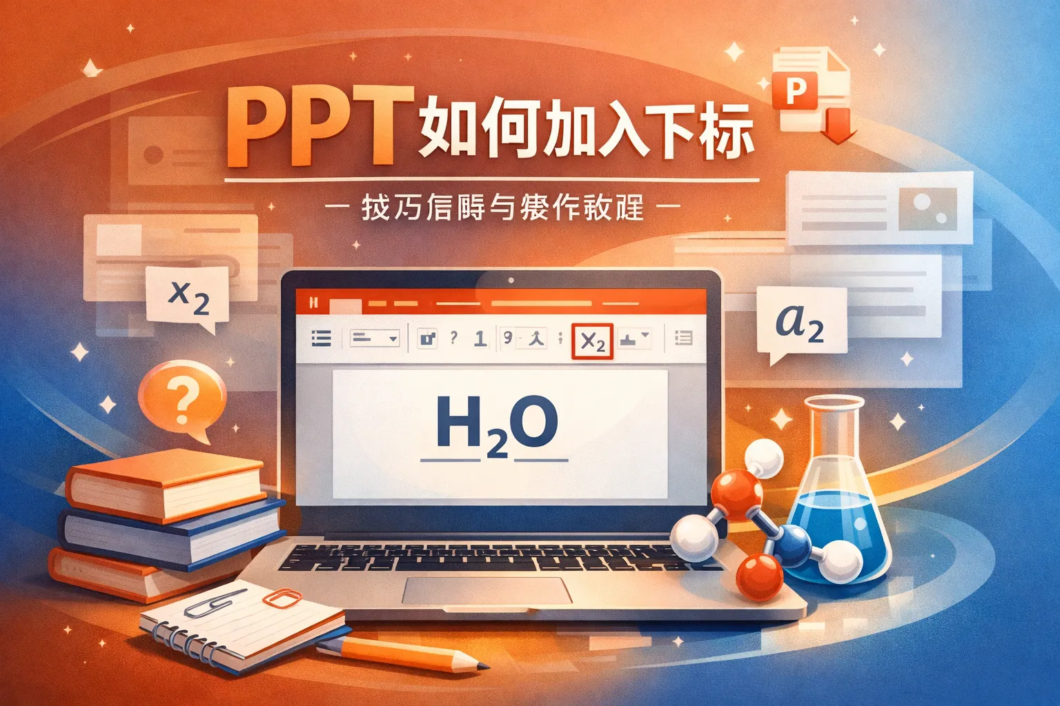 ppt如何加入下标
