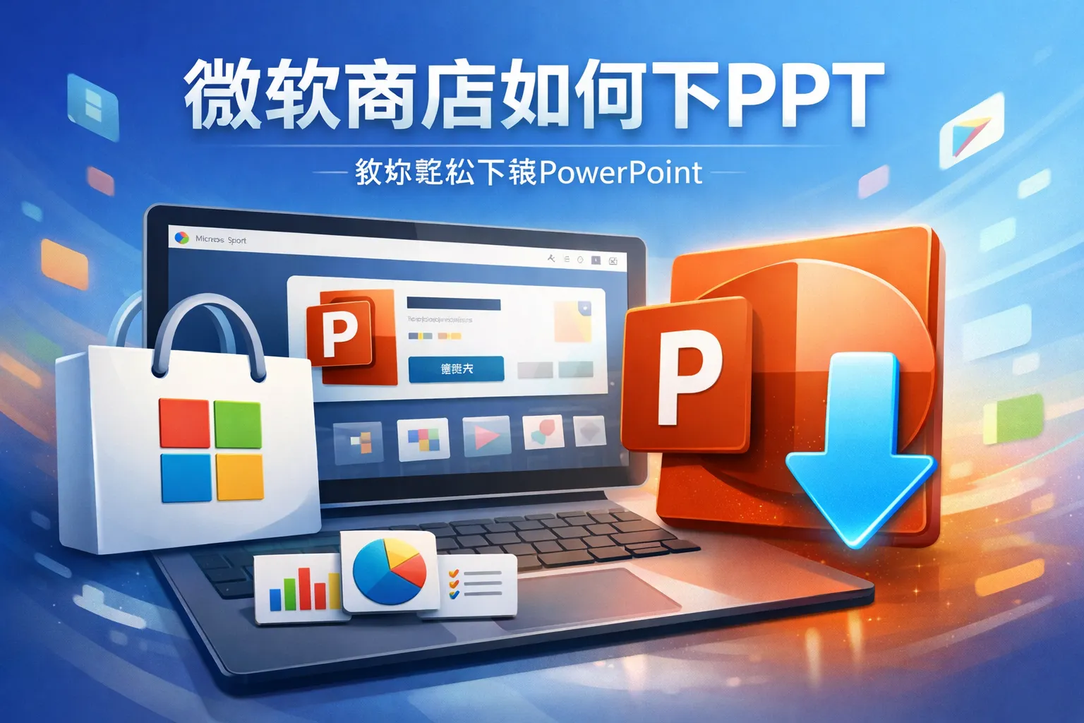 微软商店如何下ppt