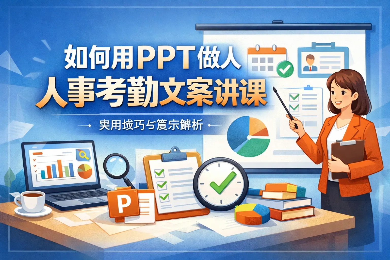 如何用ppt做人事考勤文案讲课