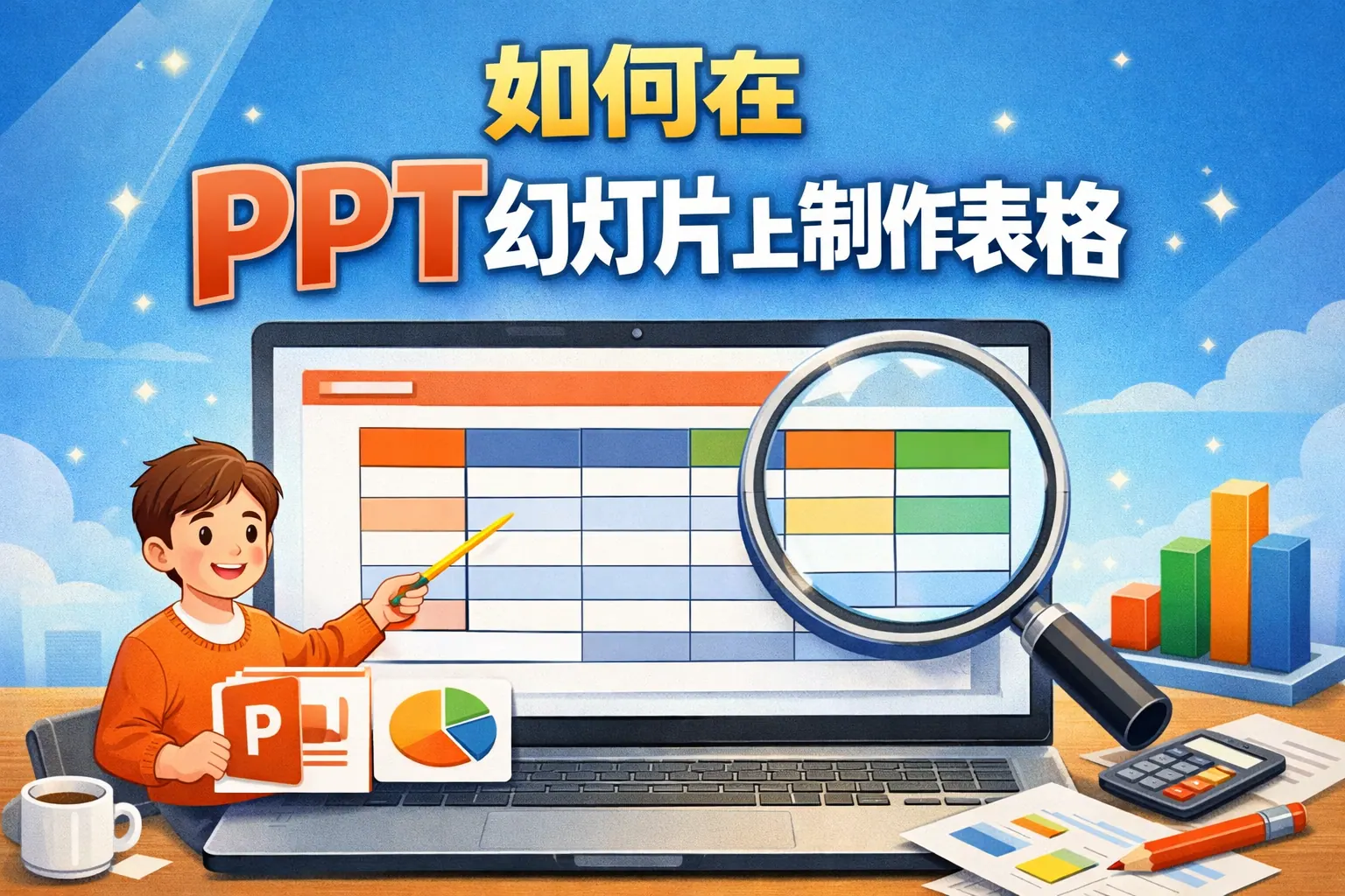 如何ppt幻灯片上制作表格