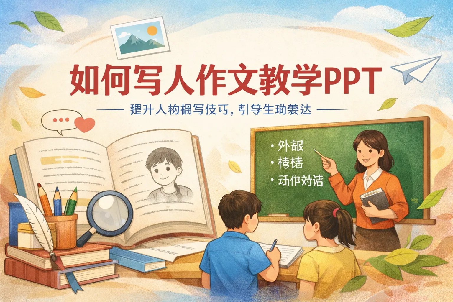 如何写人作文教学ppt