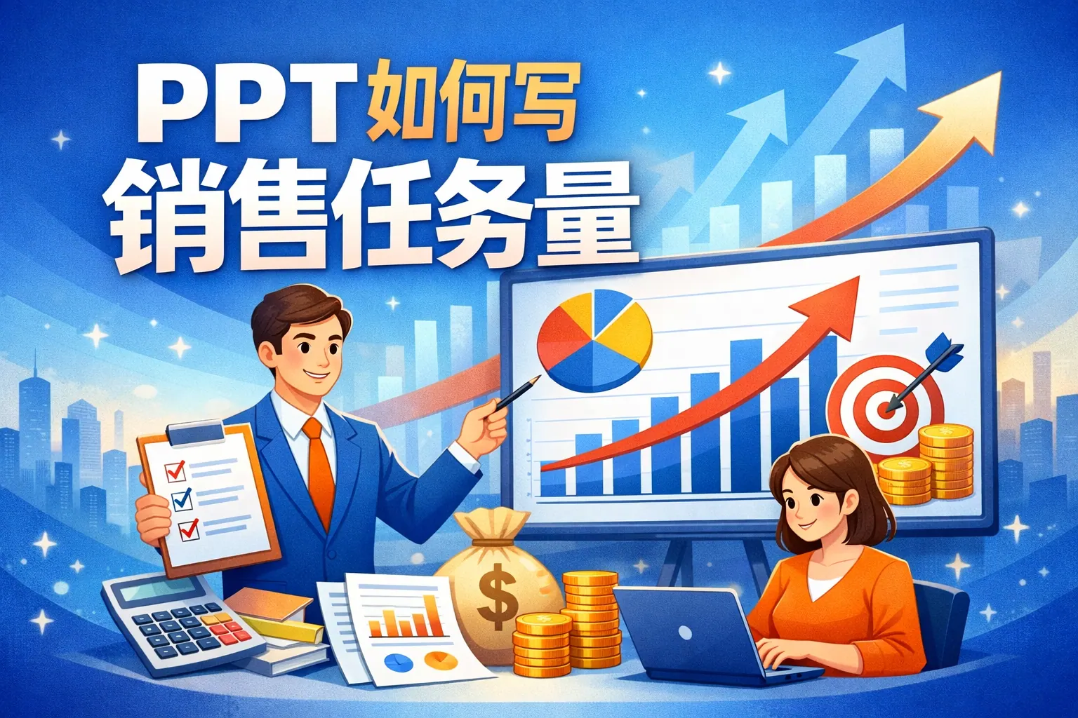 ppt如何写销售任务量