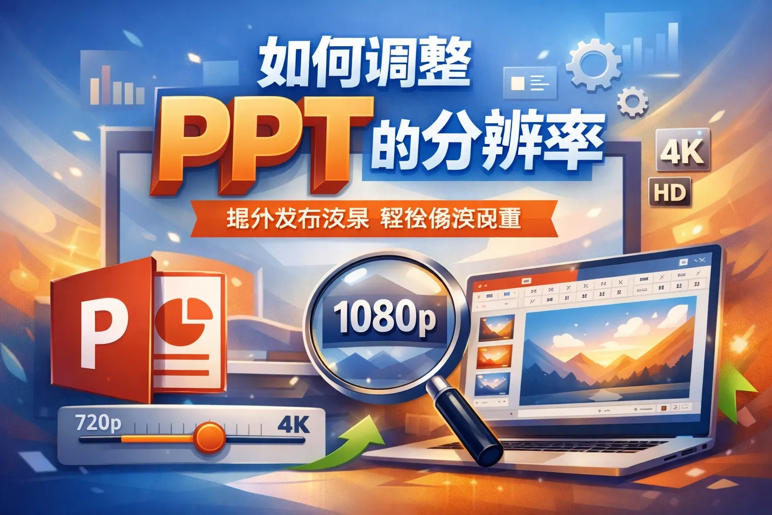 如何调整ppt的分辨率