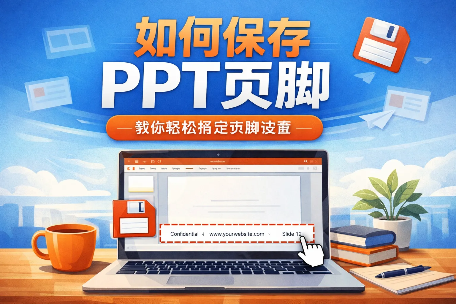 如何保存PPT页脚