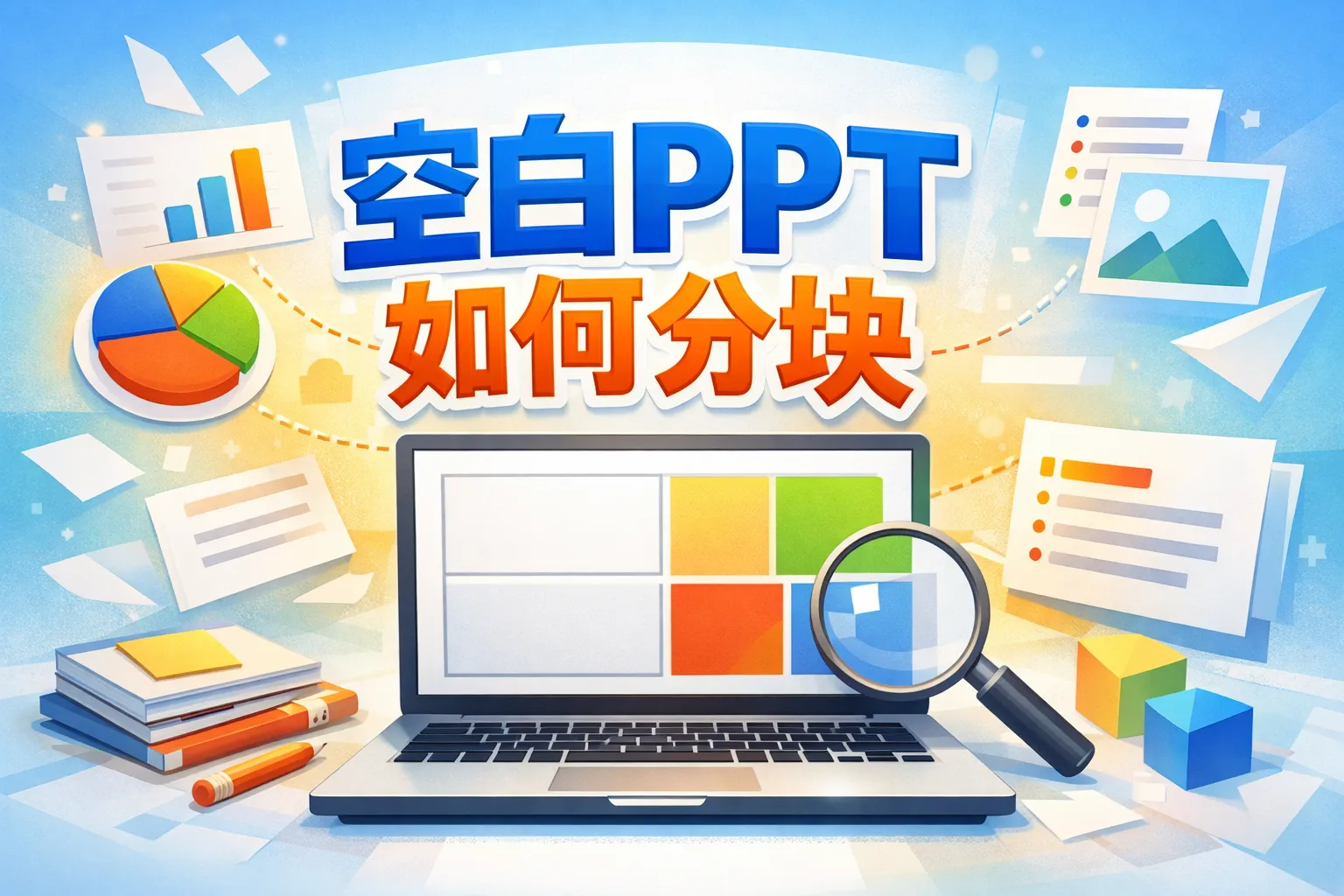 空白ppt如何分块