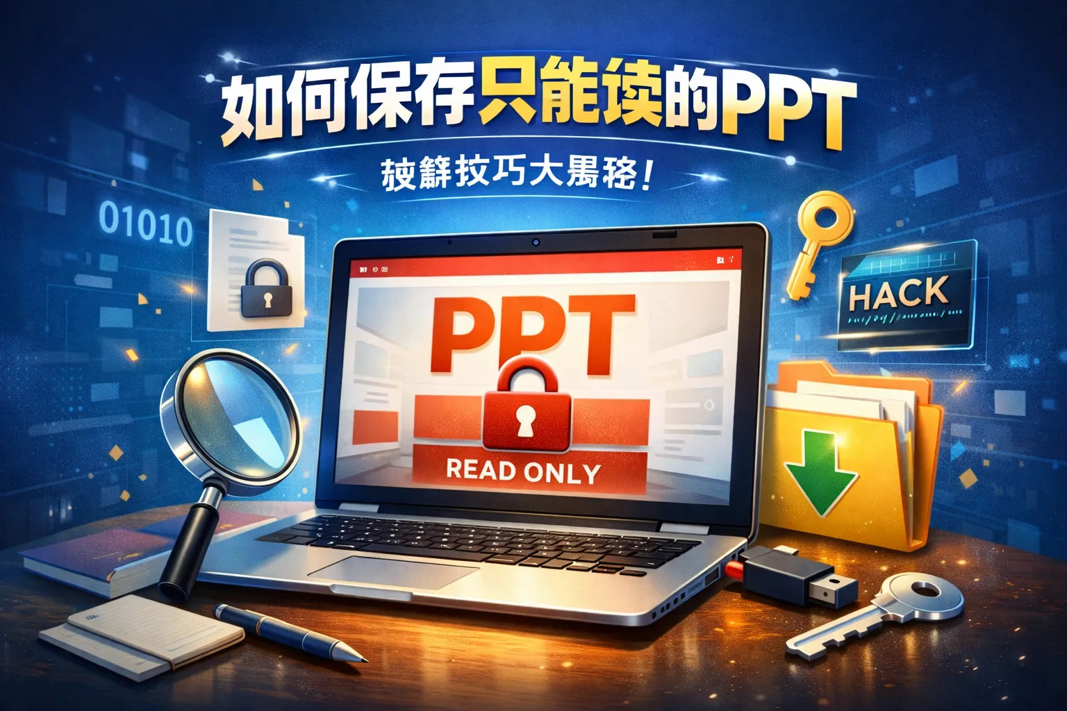 如何保存只能读的ppt