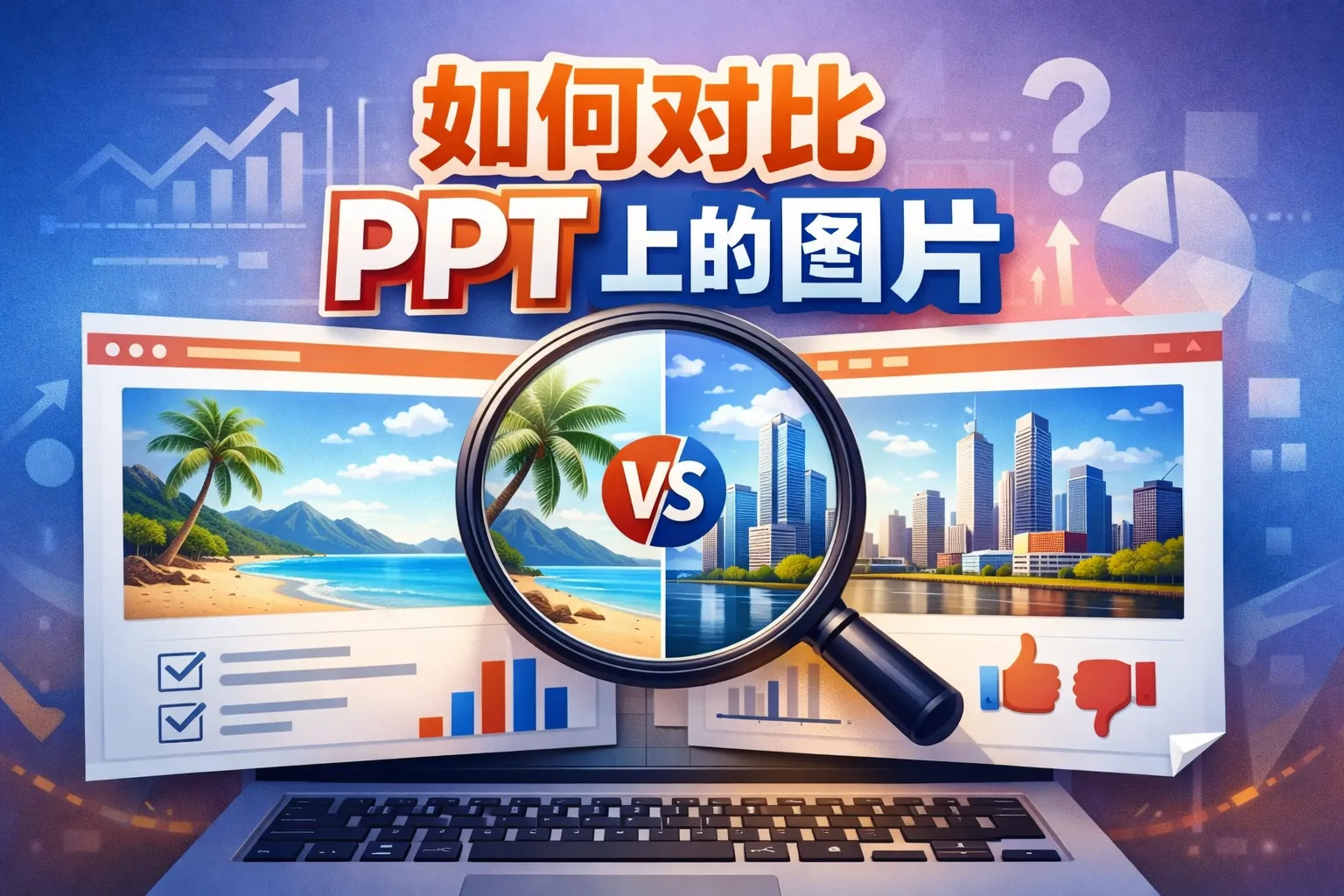 如何对比ppt上的图片