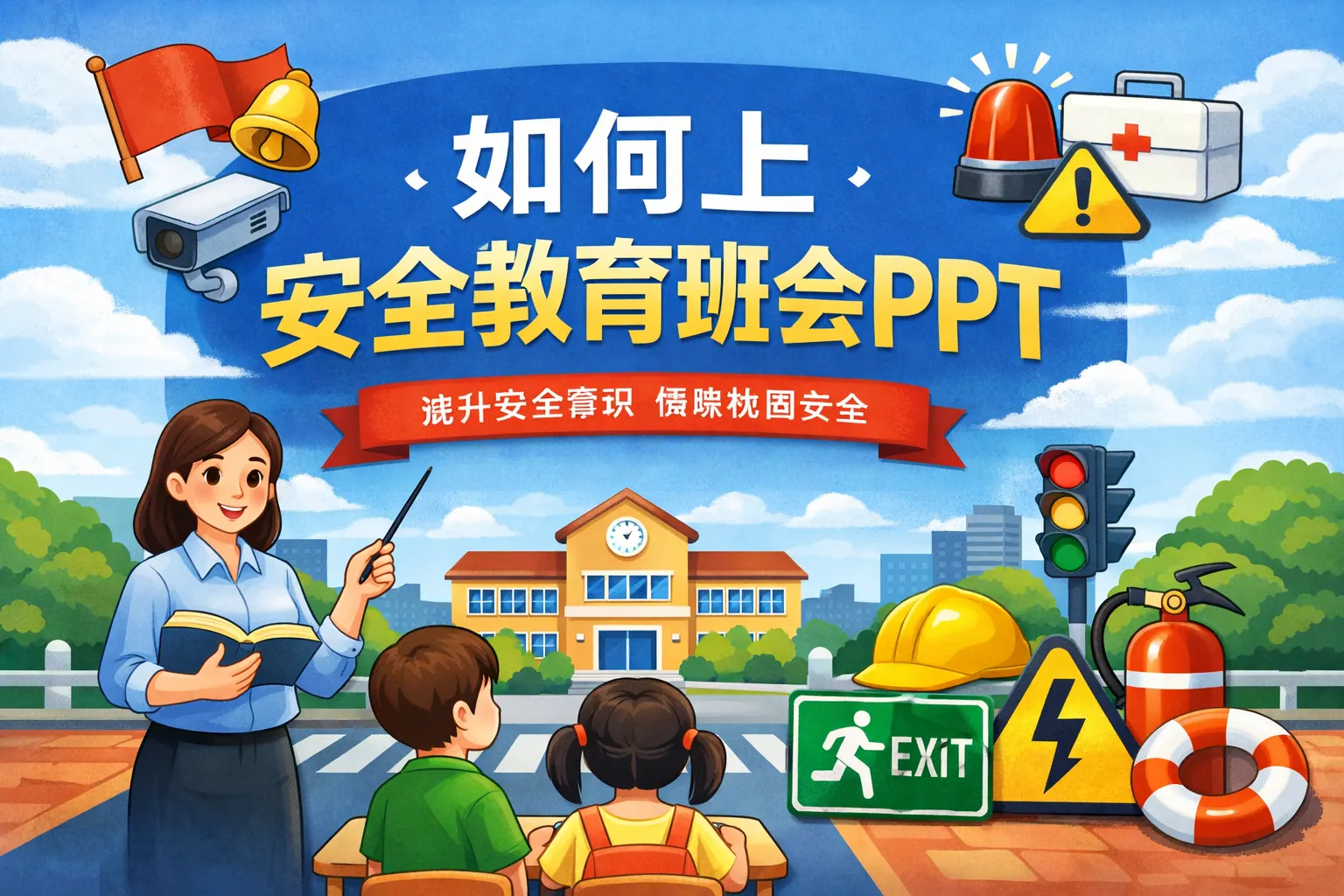 如何上安全教育班会ppt