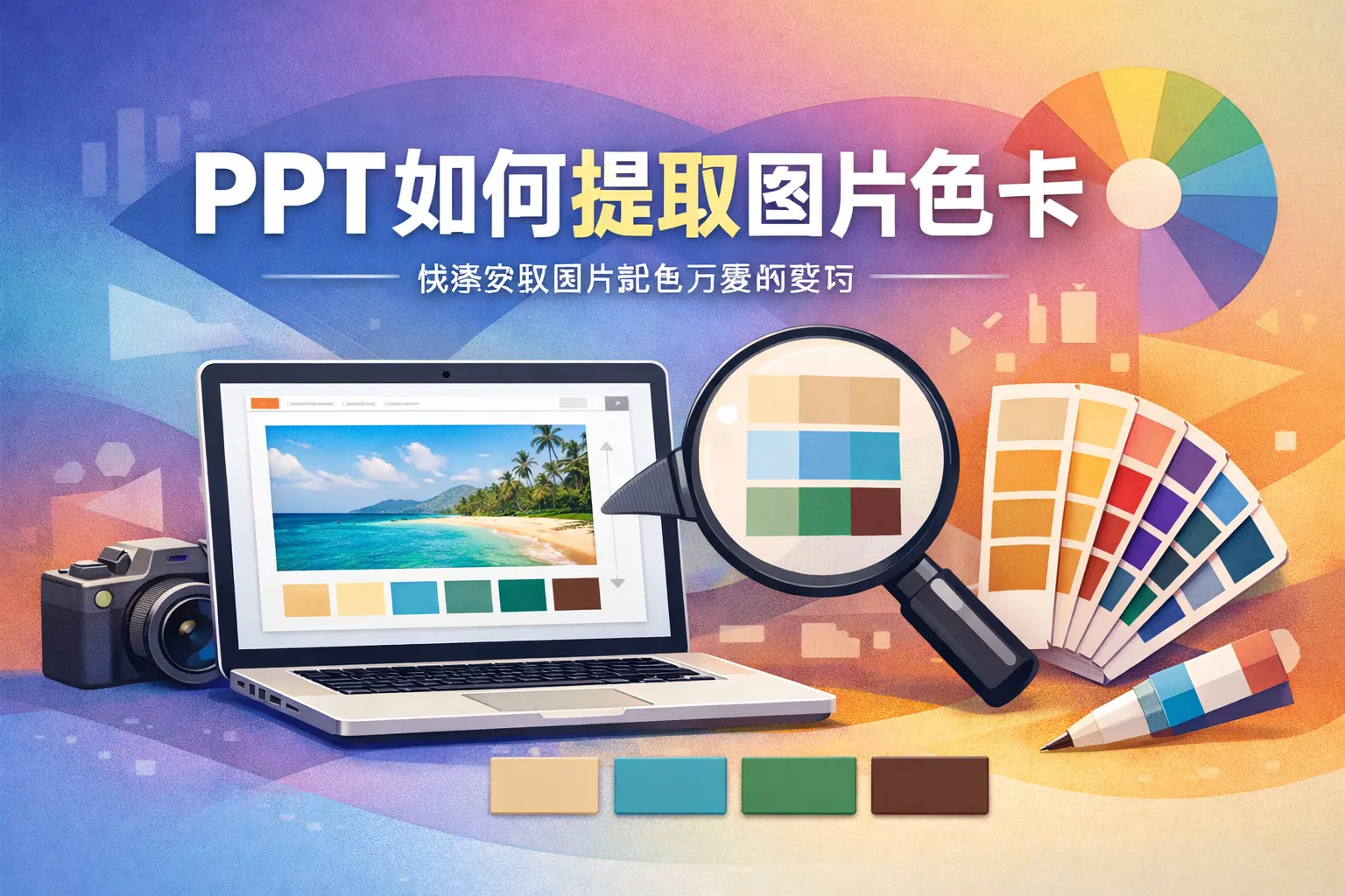 ppt如何提取图片色卡