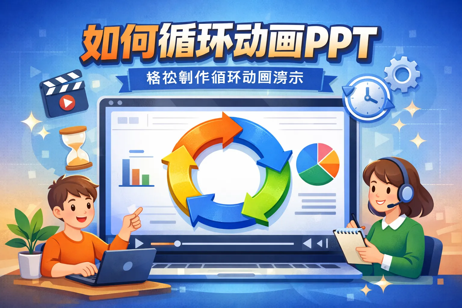 如何循环动画ppt