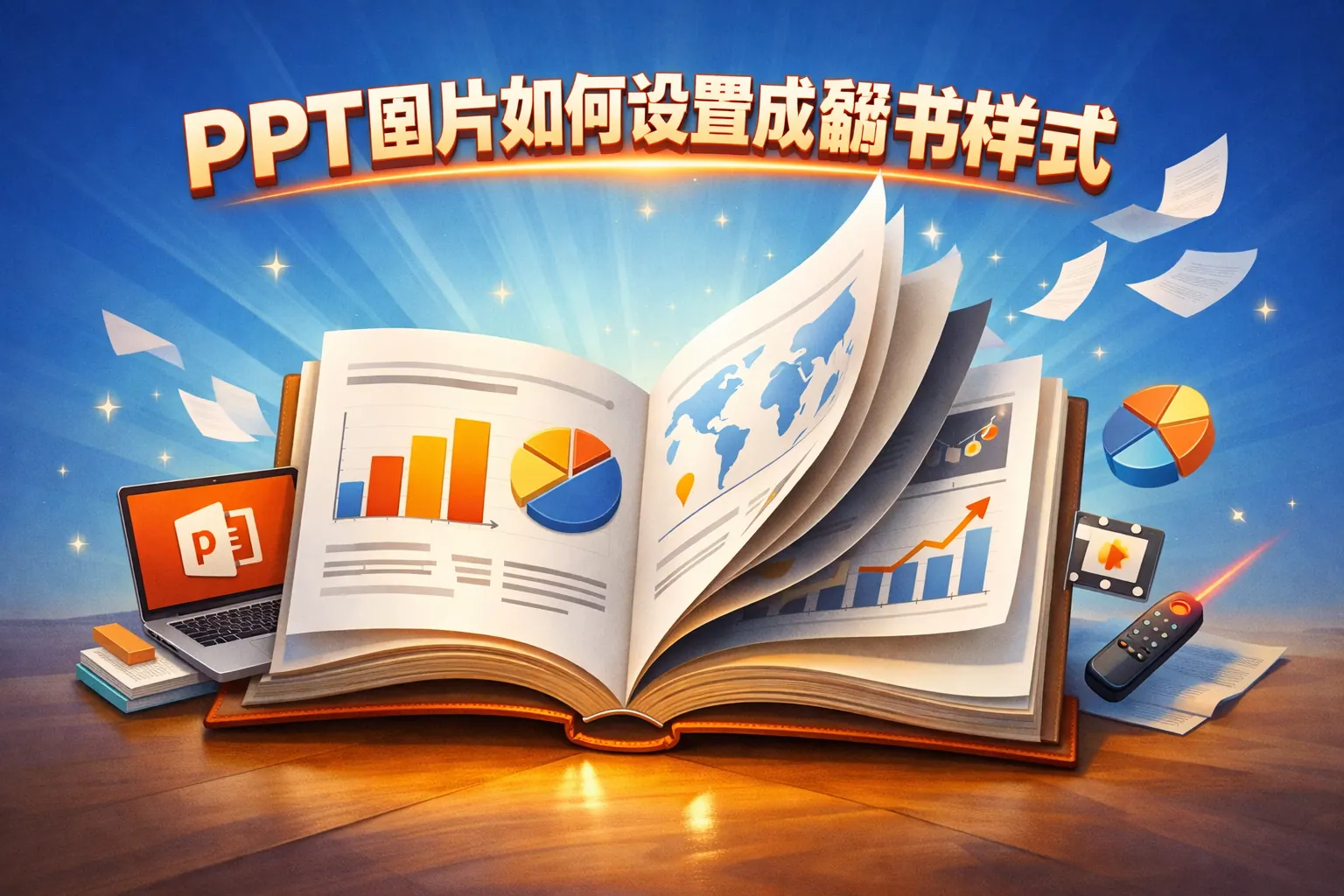 ppt图片如何设置成翻书样式