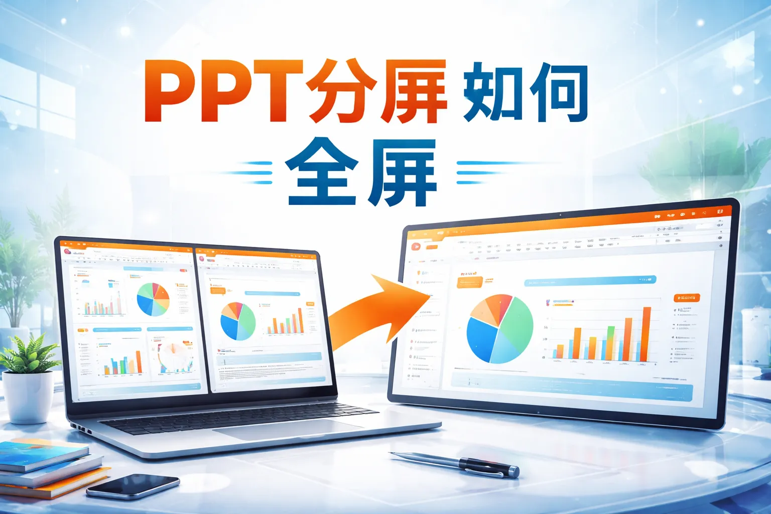 ppt 分屏如何全屏