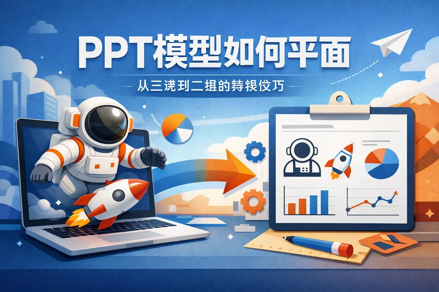 PPT模型如何平面