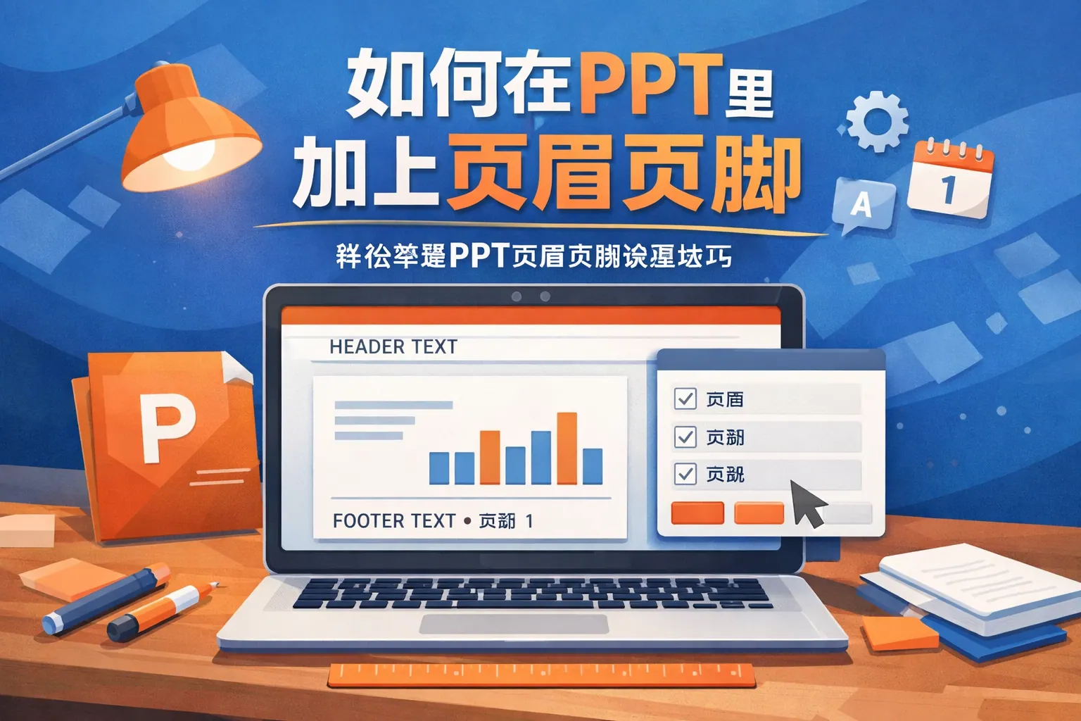 如何在PPT里加上页眉页脚