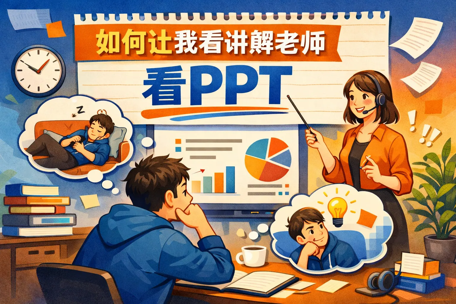 如何让我看讲解老师看PPT