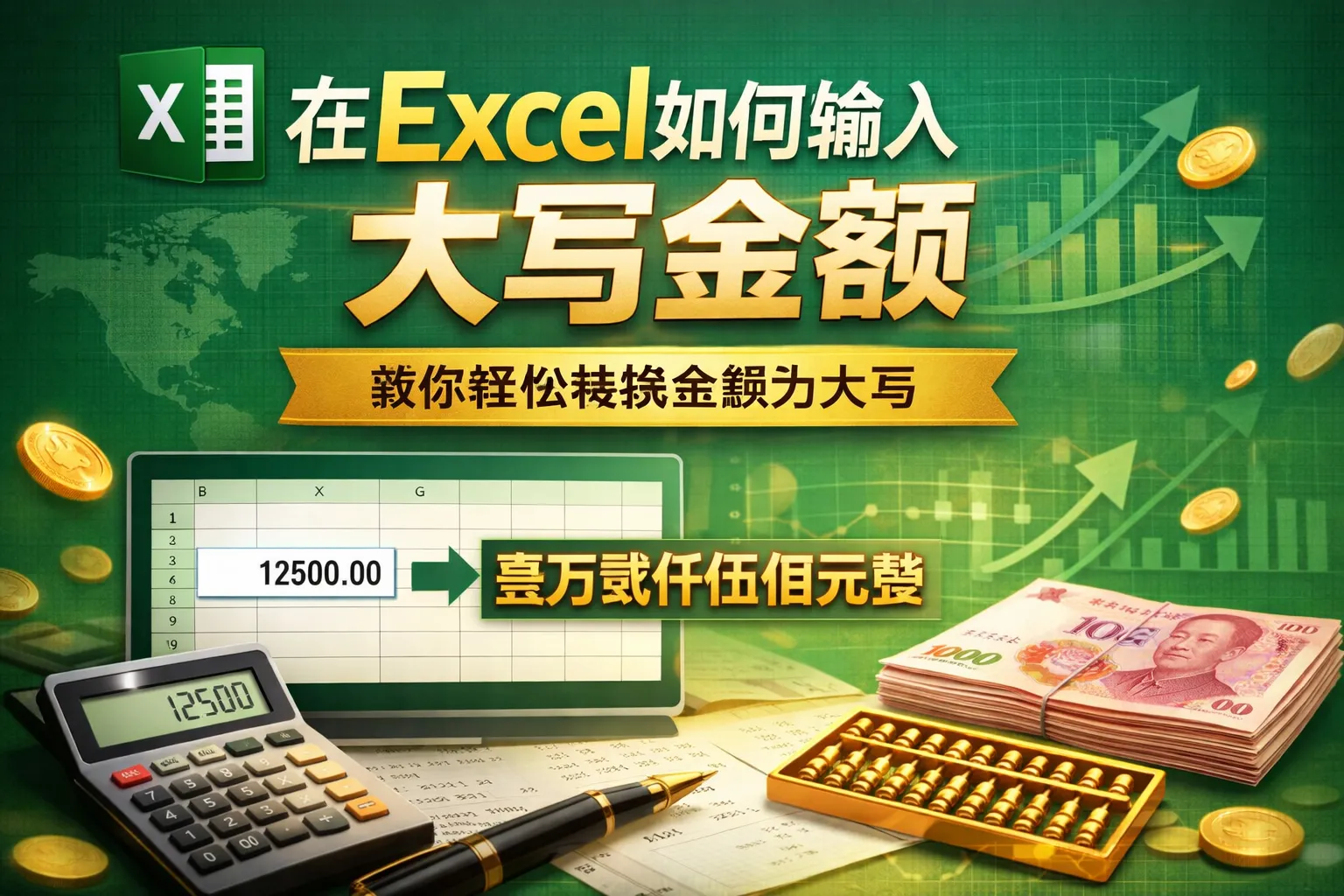 在excel如何输入大写金额