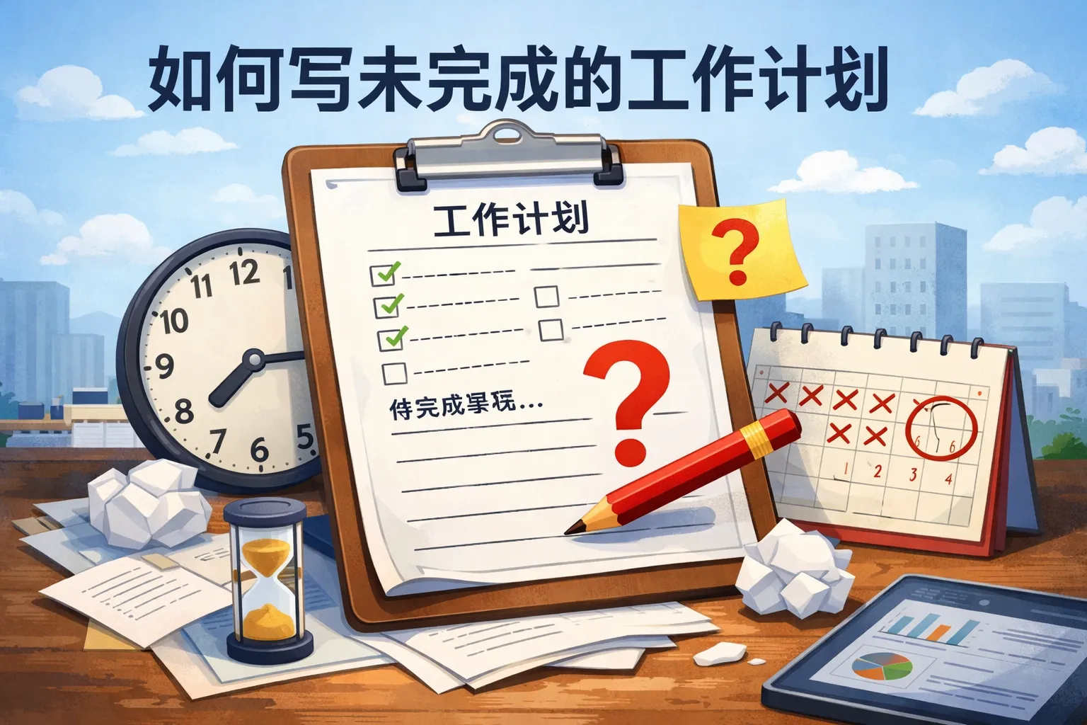 如何写未完成的工作计划
