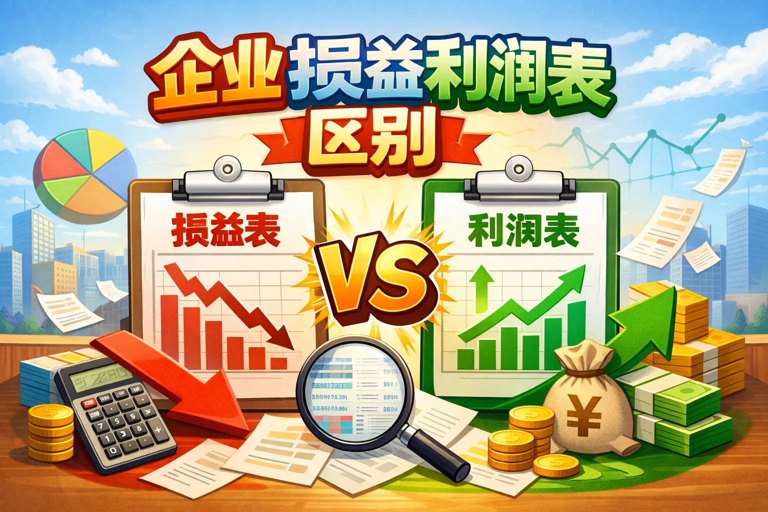 企业损益利润表区别