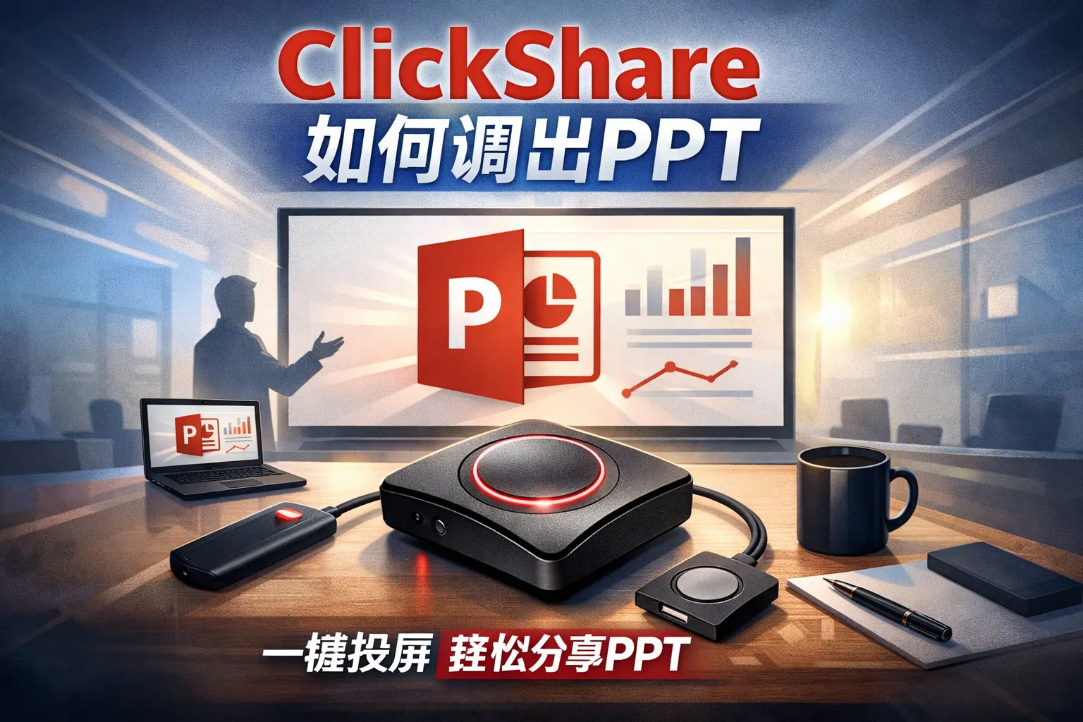 clickshare如何调出PPT