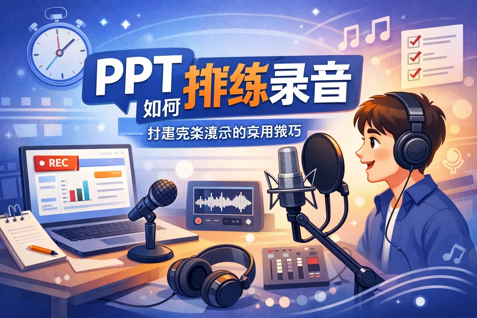 ppt如何排练录音