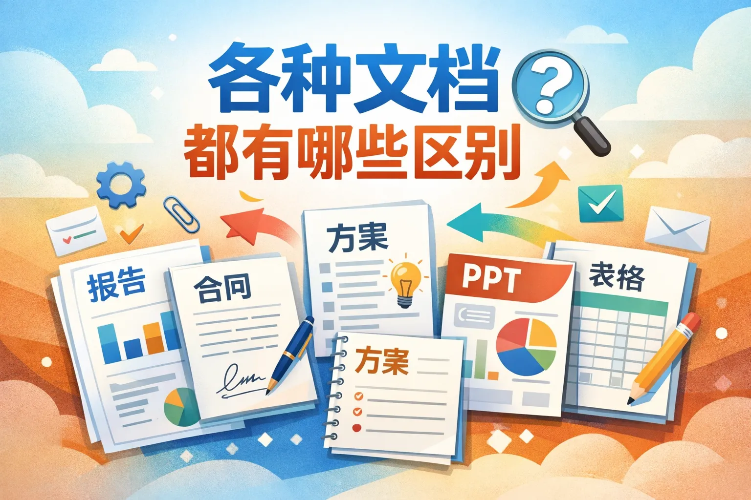 各种文档都有哪些区别