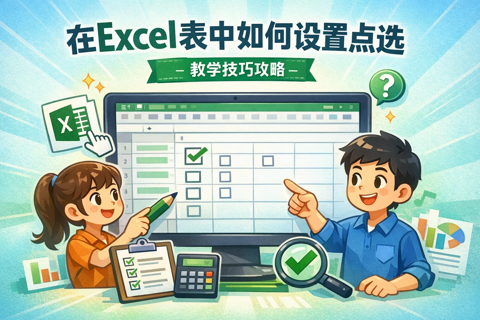 在excel表中如何设置点选