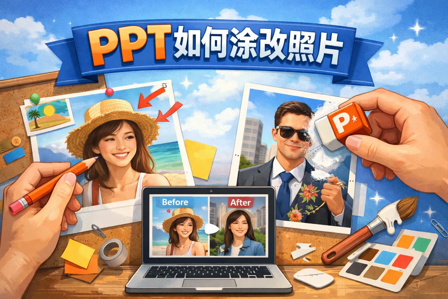 ppt如何涂改照片