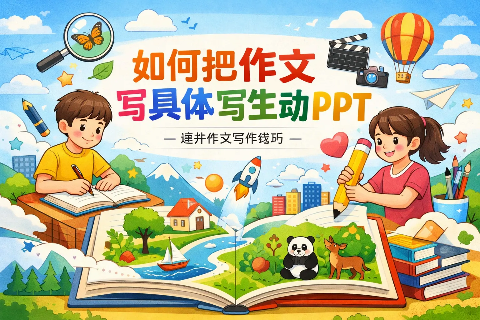 如何把作文写具体写生动ppt