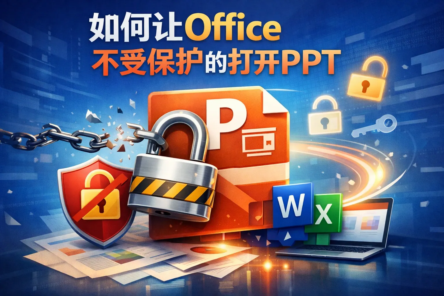 如何让office不受保护的打开PPT