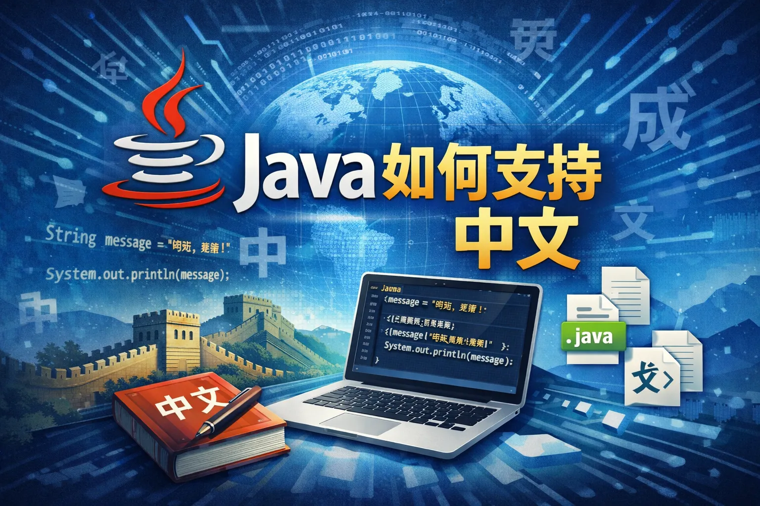 java如何支持中文