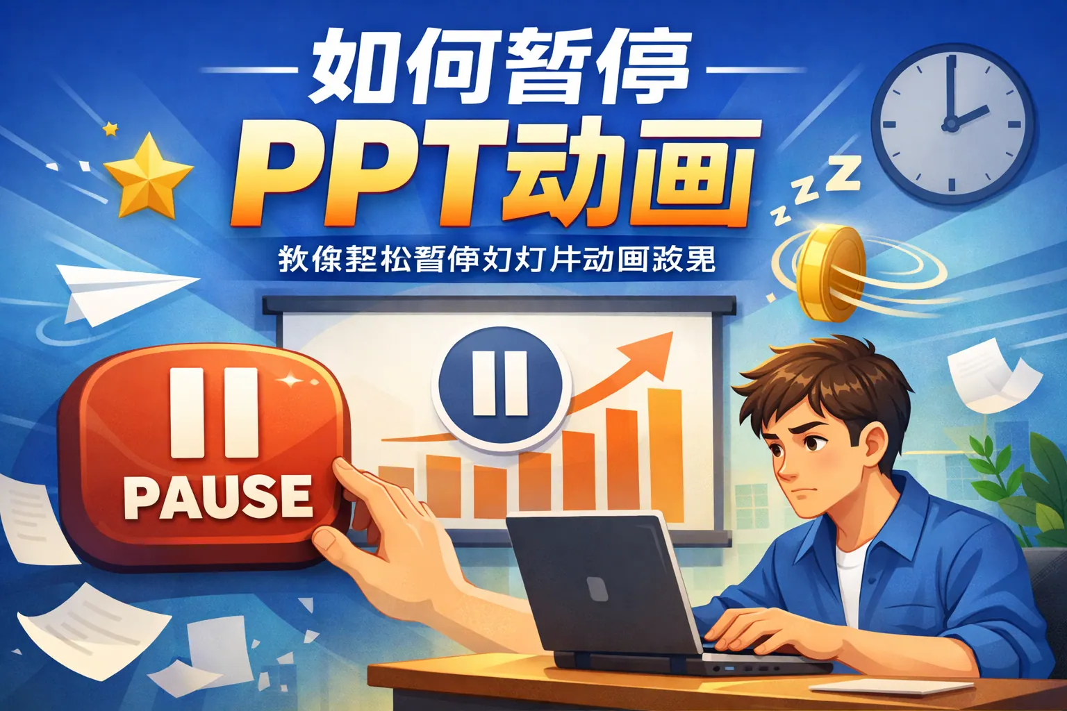 如何暂停ppt动画