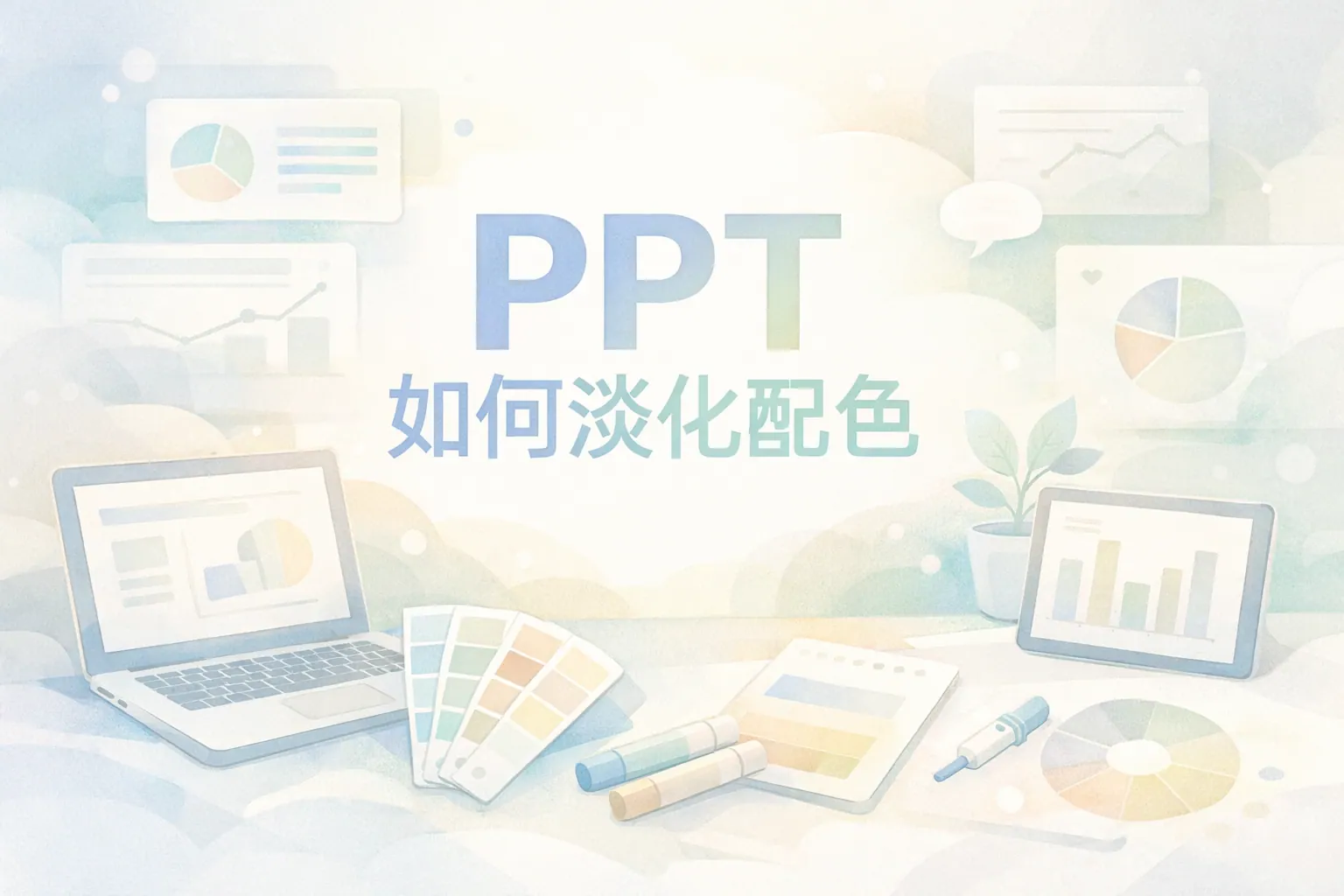 ppt如何淡化配色