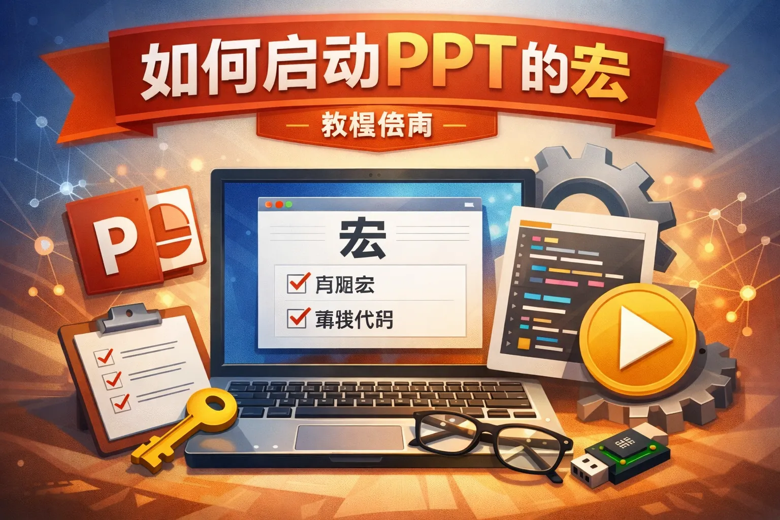 如何启动ppt的宏