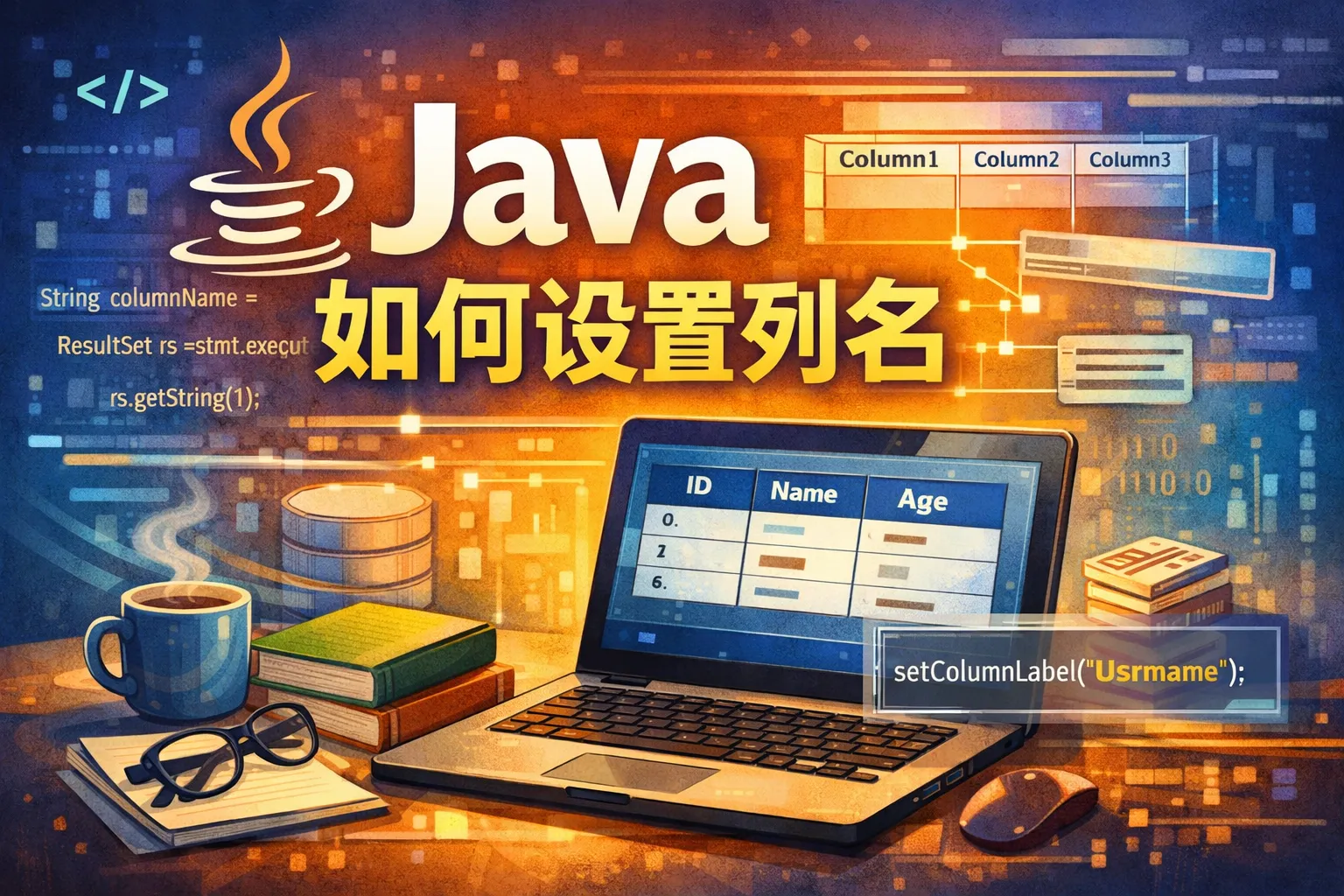 java 如何设置列名
