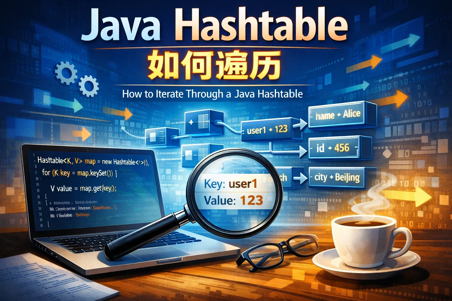 java hashtable如何遍历